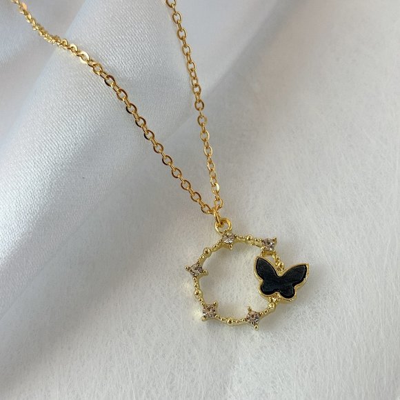 Gold Butterfly Necklace - Picture 1 of 5